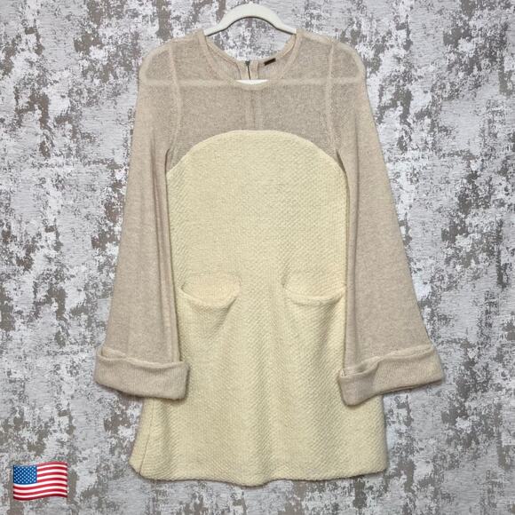 Free People Rabbit Sweater Dress in Cream - Picture 1 of 6